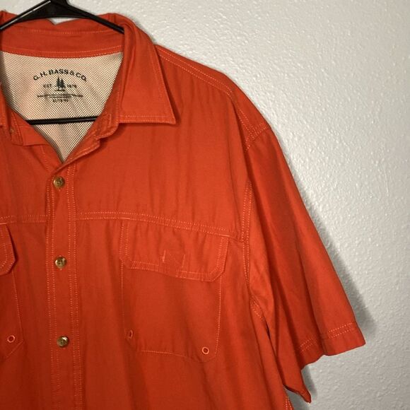 G.H. Bass & Co Coral Collared Button Up Shirt Size XL - Picture 4 of 8